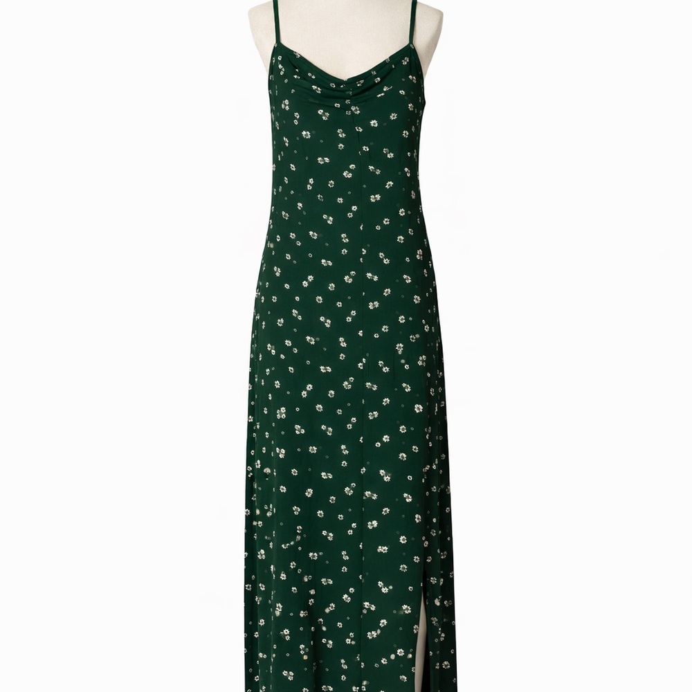 American Eagle Outfitters Green Floral Maxi Dress